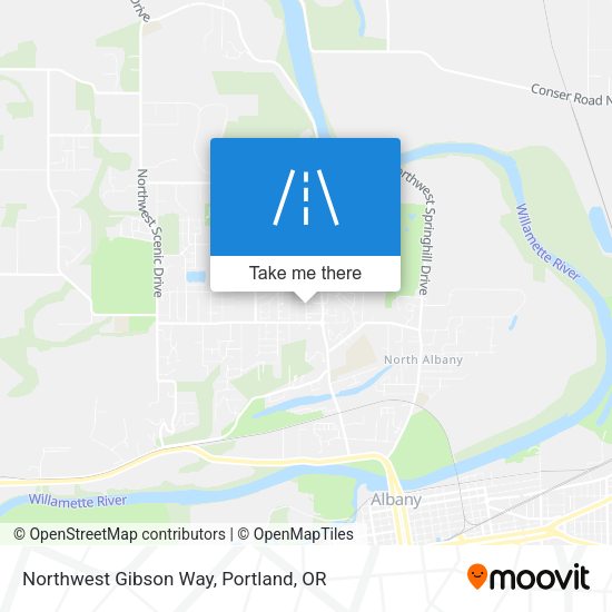 Northwest Gibson Way map