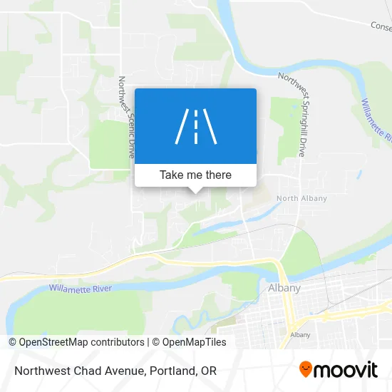 Northwest Chad Avenue map