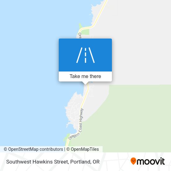 Southwest Hawkins Street map