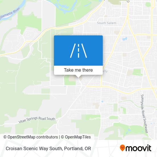 Croisan Scenic Way South map