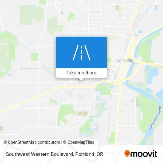 Southwest Western Boulevard map