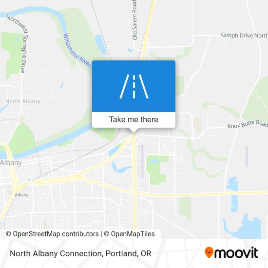 North Albany Connection map