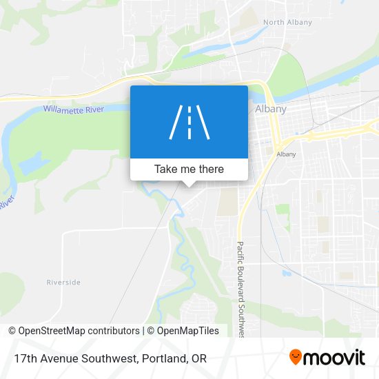 17th Avenue Southwest map