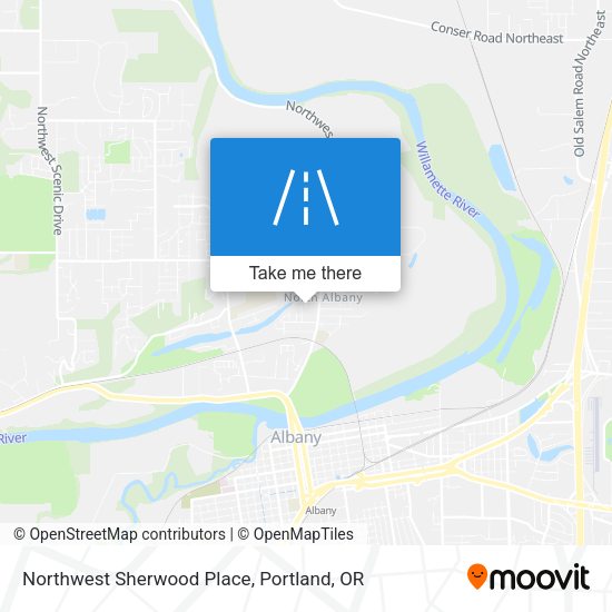 Northwest Sherwood Place map