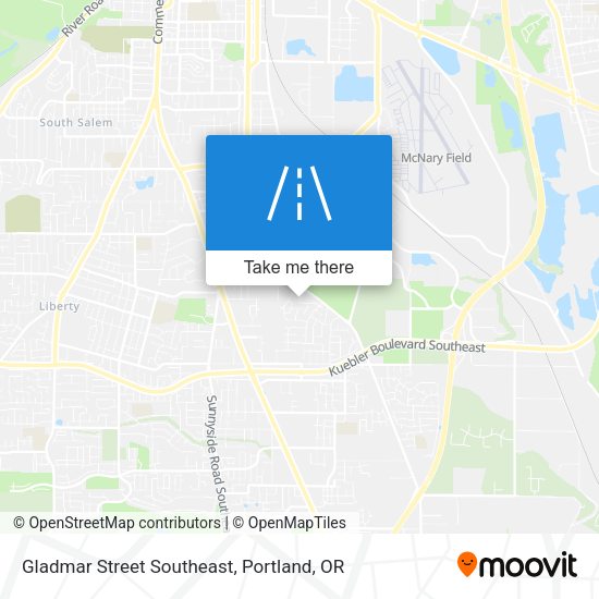 Gladmar Street Southeast map