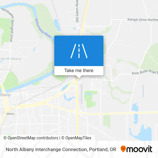 North Albany Interchange Connection map