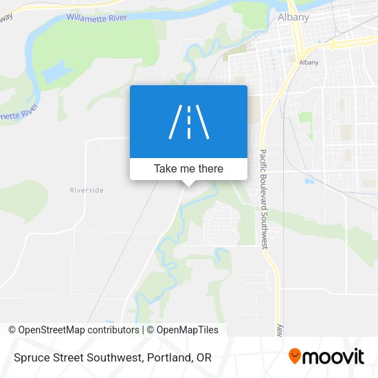 Spruce Street Southwest map