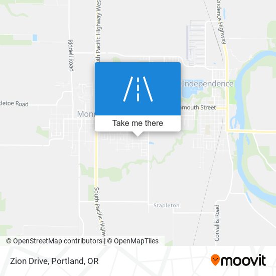 Zion Drive map