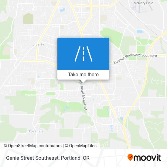 Genie Street Southeast map