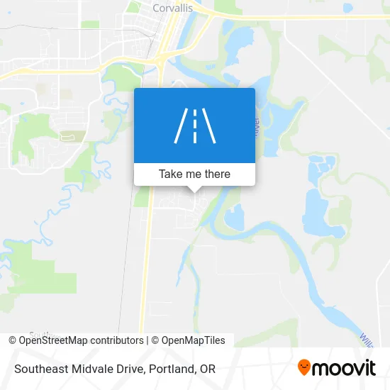 Southeast Midvale Drive map