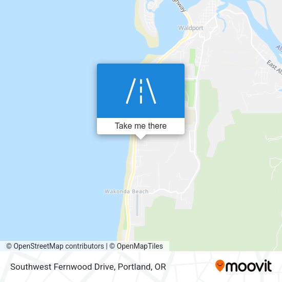 Southwest Fernwood Drive map