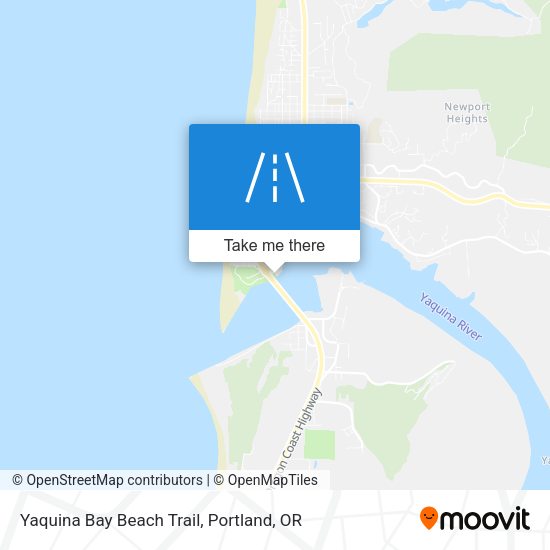 Yaquina Bay Beach Trail map