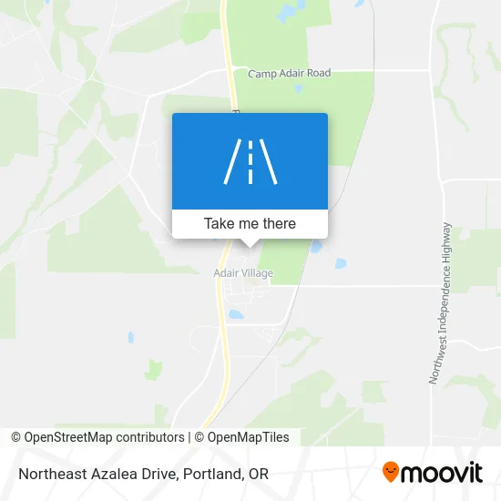 Northeast Azalea Drive map