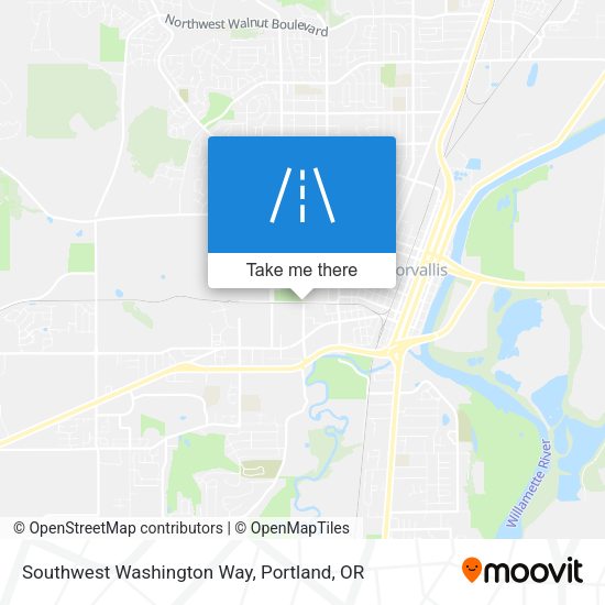 Southwest Washington Way map