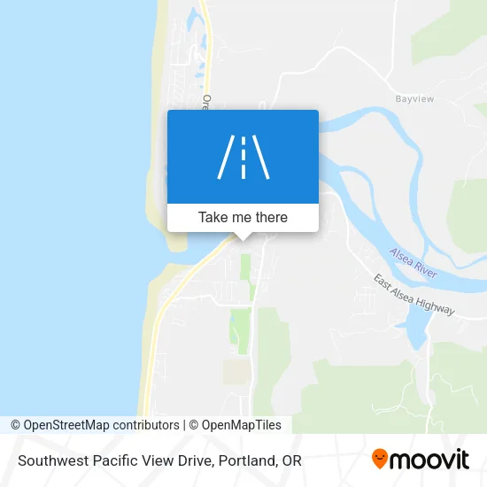 Southwest Pacific View Drive map
