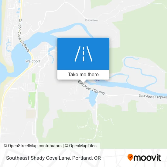 Southeast Shady Cove Lane map