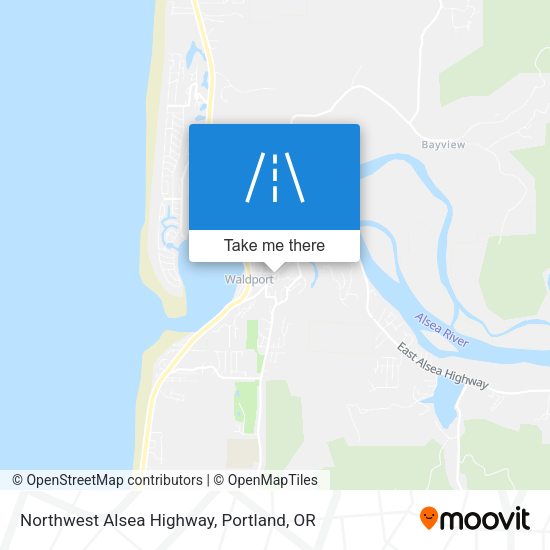Northwest Alsea Highway map