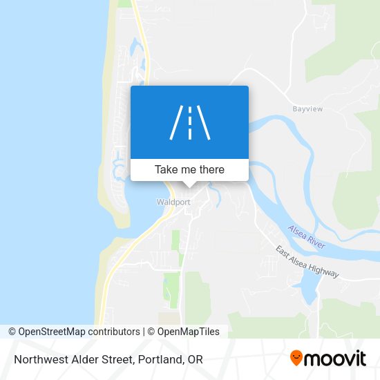 Northwest Alder Street map