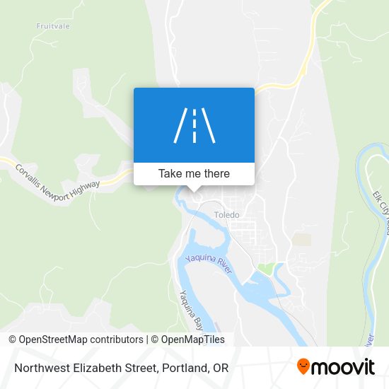 Northwest Elizabeth Street map