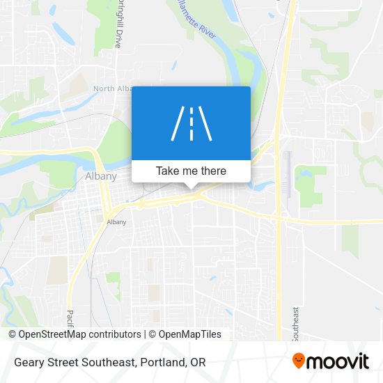 Geary Street Southeast map