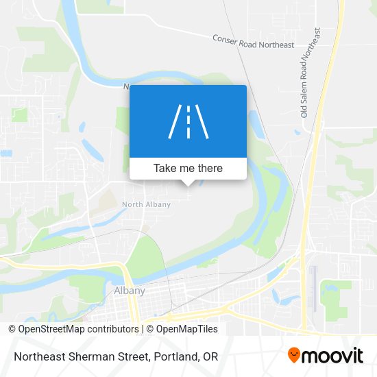 Northeast Sherman Street map