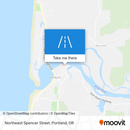 Northeast Spencer Street map