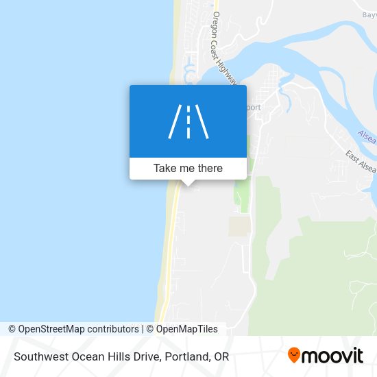 Southwest Ocean Hills Drive map