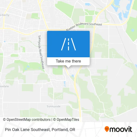 Pin Oak Lane Southeast map