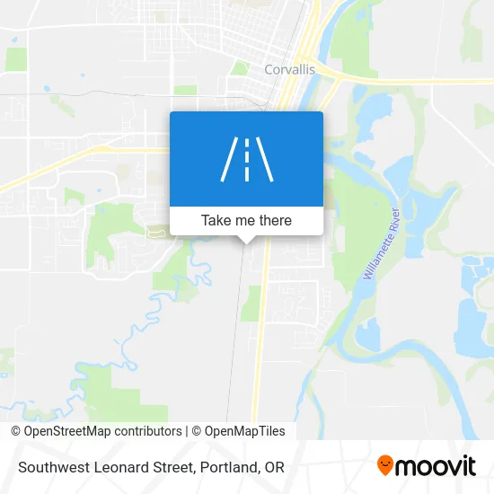 Southwest Leonard Street map