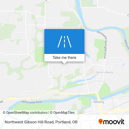 Northwest Gibson Hill Road map