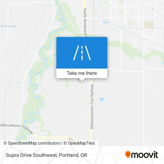 Supra Drive Southwest map