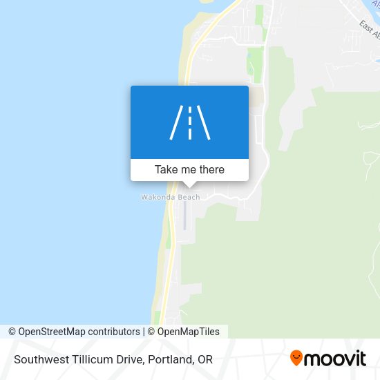 Southwest Tillicum Drive map