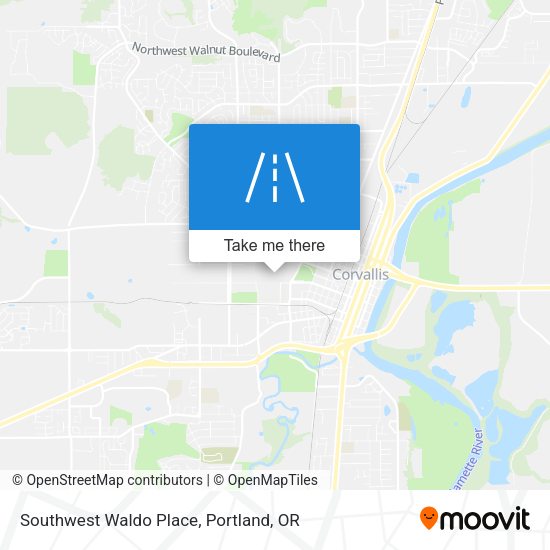 Southwest Waldo Place map