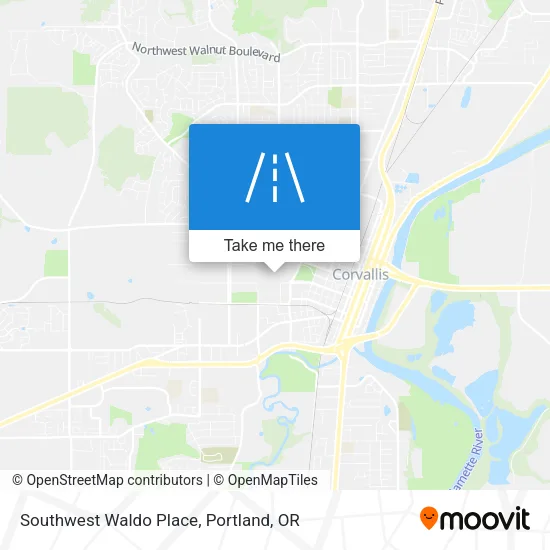 Southwest Waldo Place map