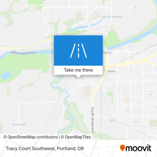 Tracy Court Southwest map