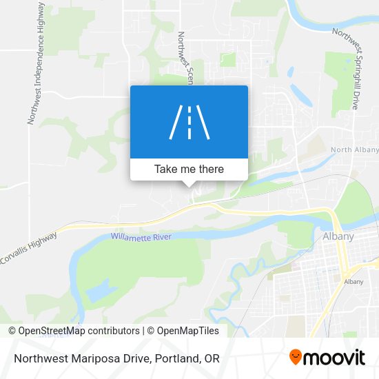 Northwest Mariposa Drive map