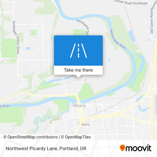 Northwest Picardy Lane map