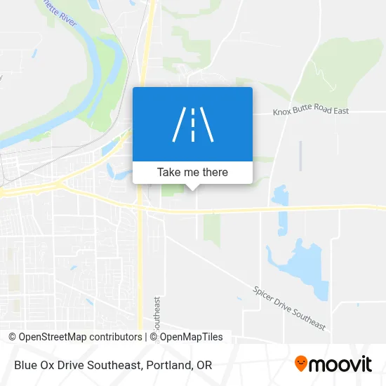 Blue Ox Drive Southeast map