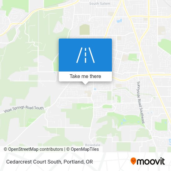 Cedarcrest Court South map