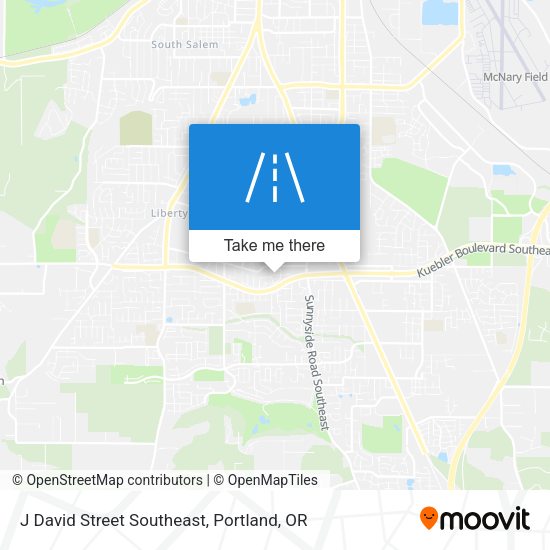 J David Street Southeast map