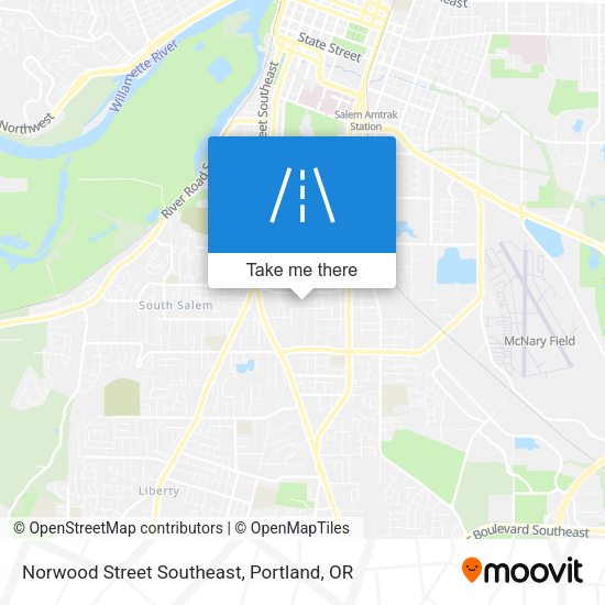 Norwood Street Southeast map