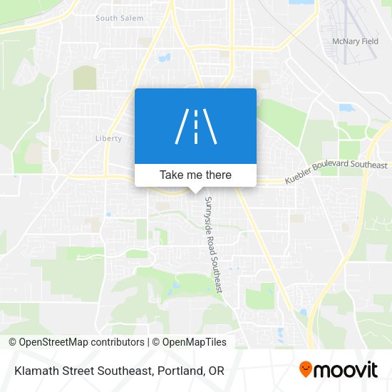 Klamath Street Southeast map