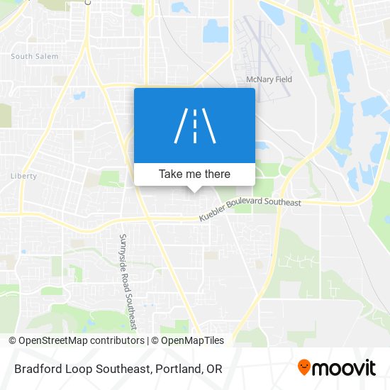 Bradford Loop Southeast map