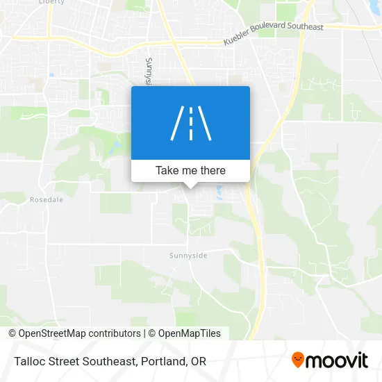 Talloc Street Southeast map