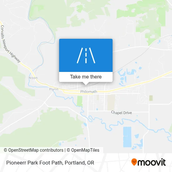Pioneerr Park Foot Path map