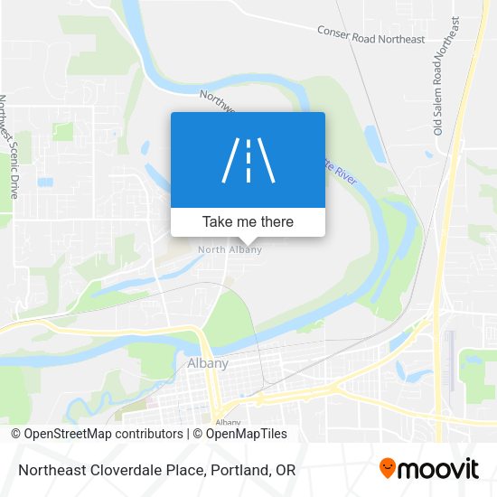 Northeast Cloverdale Place map