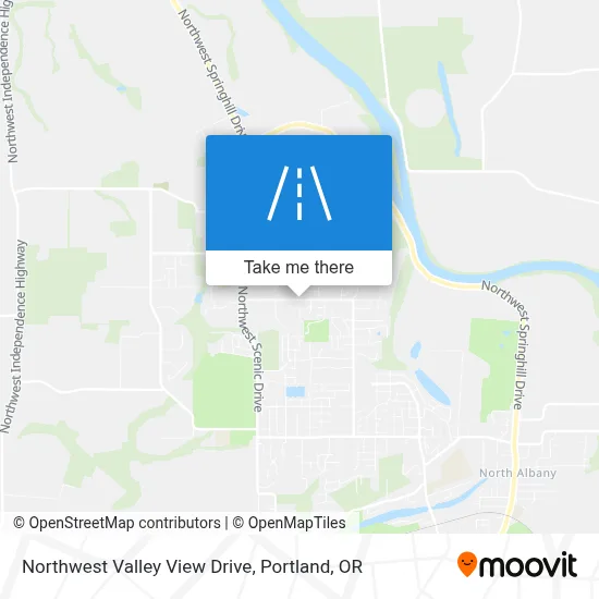 Northwest Valley View Drive map