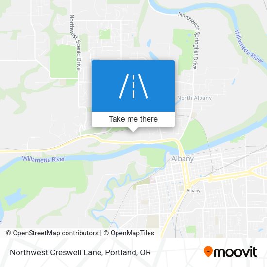Northwest Creswell Lane map
