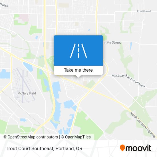 Trout Court Southeast map