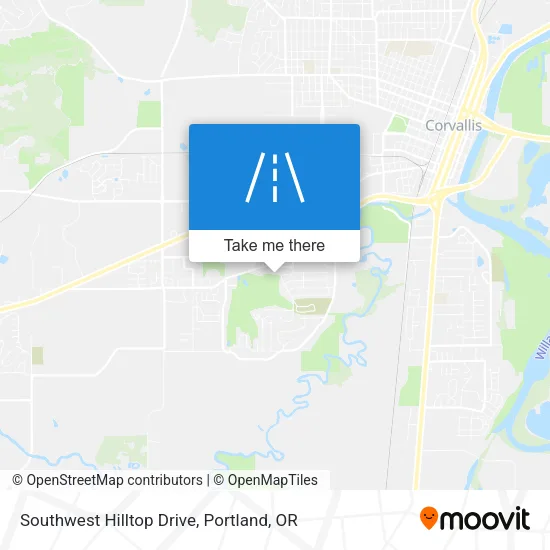 Southwest Hilltop Drive map